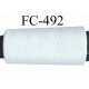Cone de fil mousse polyester texturé fil n° 160 couleur naturel longueur du cone 1000 mètres bobiné en France