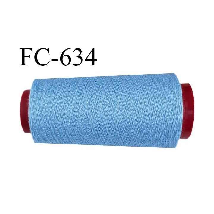 Cone de fil mousse 2000 mètres polyamide fil n° 120 couleur bleu longueur 2000 mètres bobiné en  France