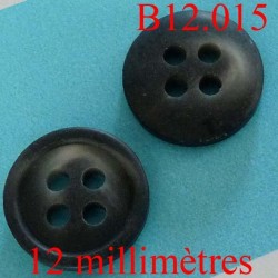 bouton 12 mm   couleur gris et anthracite marbré mat 4 trous diamètre 12 millimètres