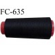Cone de fil mousse polyester texturé fil n° 100 couleur noir cone de 1000 mètres bobiné en France