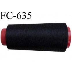 Cone de fil mousse polyester texturé fil n° 100 couleur noir cone de 1000 mètres bobiné en France