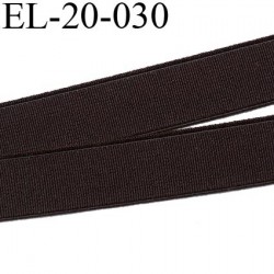 Elastique 20 mm plat très  belle qualité couleur marron semi rigide  forte élasticité largeur 20 mm prix au mètre