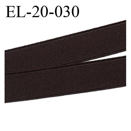 Elastique 20 mm plat très belle qualité couleur marron semi rigide forte élasticité largeur 20 mm prix au mètre