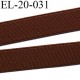 Elastique 20 mm plat très belle qualité couleur marron semi rigide forte élasticité largeur 20 mm prix au mètre