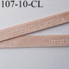 Elastique bretelle 12 mm ou lingerie couleur beige rosé en surpiqure inscription Christian Lacroix prix au prix