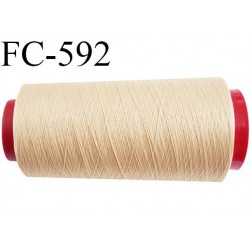 Cone de fil mousse polyamide fil n° 100/2 couleur coquille d'oeuf clair longueur 2000 mètres bobiné en France