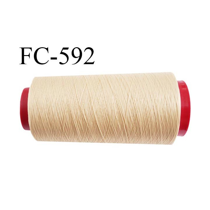 Cone 5000 mètres de fil mousse polyamide fil n° 100/2 couleur coquille d'oeuf clair longueur 5000 mètres bobiné en France