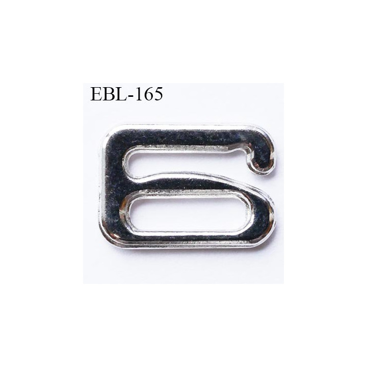 Crochet métal 12 mm chromé brillant largeur intérieur de passage de bretelle 12 mm haut de gamme prix / pièce