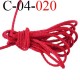 cordon coton et synthétique 4 mm couleur rouge diamètre 4 mm prix au mètre