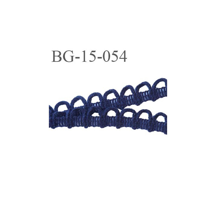 galon coton boutonnière 15 mm  couleur bleu marine largeur 15 mm  prix au mètre