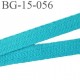 biais galon ruban sergé 15 mm couleur bleu turquoise 100% coton souple et doux largeur 15 mm prix au mètre