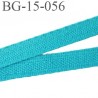 biais galon ruban sergé 15 mm couleur bleu turquoise 100% coton souple et doux largeur 15 mm prix au mètre
