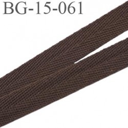 biais sergé 15 mm galon ruban coton superbe souple et doux couleur marron largeur 15 mm prix au mètre