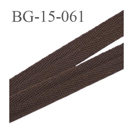 biais sergé 15 mm 100 % coton superbe souple et doux galon ruban couleur marron largeur 15 mm prix au mètre