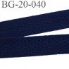 Biais sergé 20 mm ruban galon100 % coton largeur 20 mm couleur bleu marine foncé souple et très doux prix au mètre