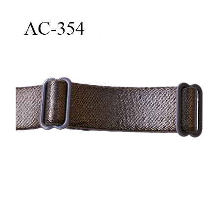 Bretelle 16 mm lingerie SG couleur bronze brillant largeur 16 mm longeur 35 cm plus le réglage prix à la pièce