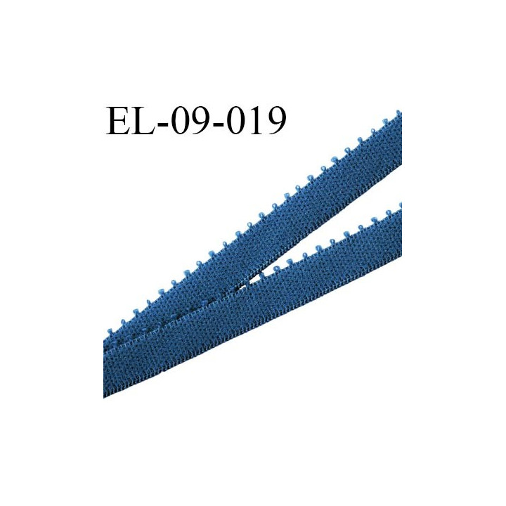 élastique 9 mm culotte ou  lingerie couleur bleu cyprès largeur 9 mm haut de gamme prix au mètre