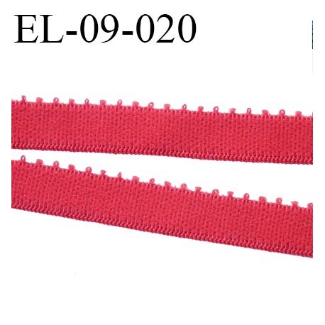élastique 9 mm culotte ou lingerie couleur rouge baiser largeur 9 mm haut de gamme prix au mètre