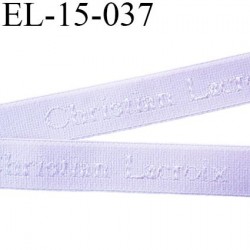 Elastique 15 mm bretelle et lingerie siglé en surpiqure Christian Lacroix très haut de gamme couleur lilas clair prix au mètre