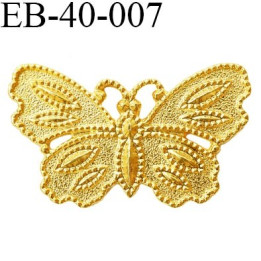 Papillon 40 mm en métal doré couleur or brillant un vrai petit bijoux  largeur 40 mm hauteur 24 mm