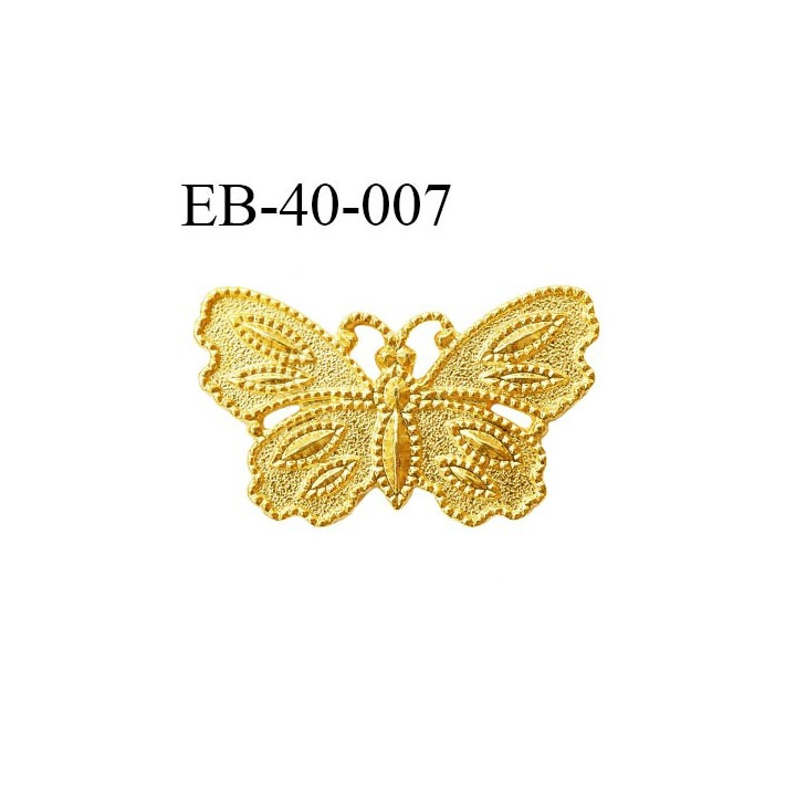 Papillon 40 mm en métal doré couleur or brillant un vrai petit bijoux  largeur 40 mm hauteur 24 mm