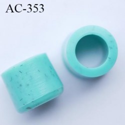 Stop cordon 5 mm en pvc couleur turquoise moucheté dimètre intérieur 5 mm diamètre extérieur 7.8 mm hauteur 7 mm