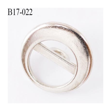 Bouton en métal 17 mm couleur chromé diamètre 17 mm accroche avec un anneau au dos