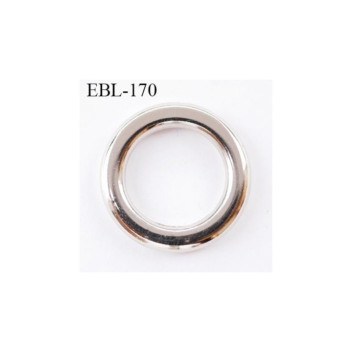 anneau de réglage 15 mm pour lingerie couleur chromé   diamètre intérieur 15 mm largeur diamètre extérieur 23 mm épaisseur 3 mm