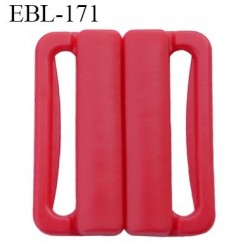 boucle clip 25 mm attache réglette pvc spécial maillot de bain couleur rouge  largeur intérieur 25 mm  haut de gamme
