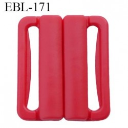 boucle clip 25 mm attache réglette pvc spécial maillot de bain couleur rouge largeur intérieur 25 mm haut de gamme