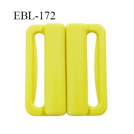 boucle clip 25 mm attache réglette pvc spécial maillot de bain couleur jaune vert anis largeur intérieur 25 mm haut de gamme