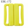 boucle clip 25 mm attache réglette pvc spécial maillot de bain couleur jaune vert anis largeur intérieur 25 mm haut de gamme