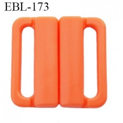 boucle clip 20 mm attache réglette pvc spécial maillot de bain couleur orange saumoné  largeur intérieur 20 mm  haut de gamme