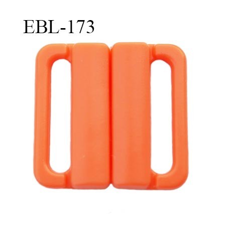 boucle clip 20 mm attache réglette pvc spécial maillot de bain couleur orange saumoné largeur intérieur 20 mm haut de gamme