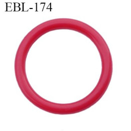 anneau de réglage 15 mm en pvc couleur rouge  diamètre intérieur 15 mm  diamètre extérieur 19 mm épaisseur 2 mm