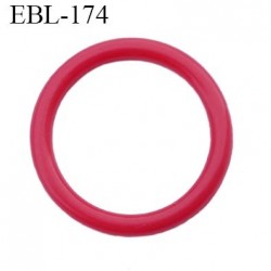 anneau de réglage 15 mm en pvc couleur rouge  diamètre intérieur 15 mm  diamètre extérieur 19 mm épaisseur 2 mm