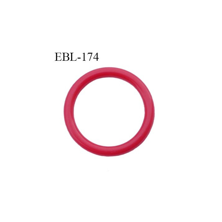 anneau de réglage 15 mm en pvc couleur rouge  diamètre intérieur 15 mm  diamètre extérieur 19 mm épaisseur 2 mm