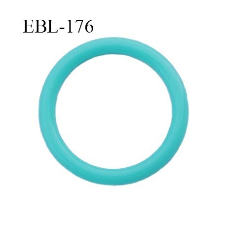 anneau de réglage 15 mm en pvc couleur vert lagon diamètre intérieur 15 mm diamètre extérieur 19 mm épaisseur 2 mm