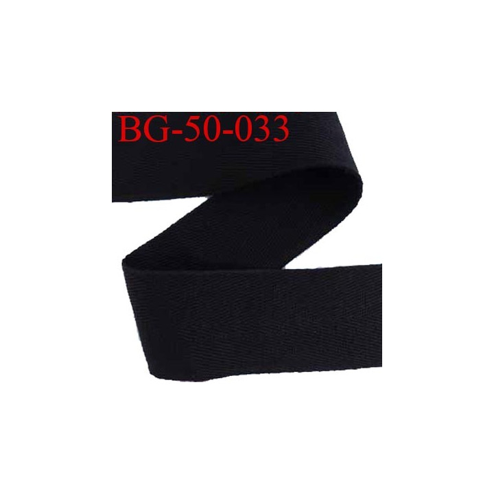 Bais sergé 50 mm galon ruban ganse couleur noir largeur 50 mm prix au mètre