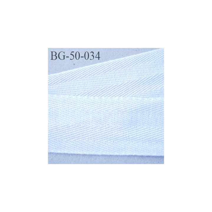 Biais sergé 50 mm galon ruban ganse couleur blanc largeur 50 mm prix au mètre