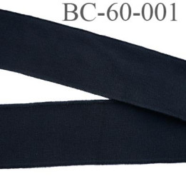 Bord-Côte 60 mm bord cote jersey synthétique largeur 60 mm longeur 1.07 mètre couleur noir  prix au mètre