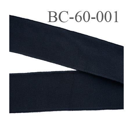 Bord-Côte 60 mm bord cote jersey synthétique largeur 60 mm longeur 1.07 mètre couleur noir prix au mètre