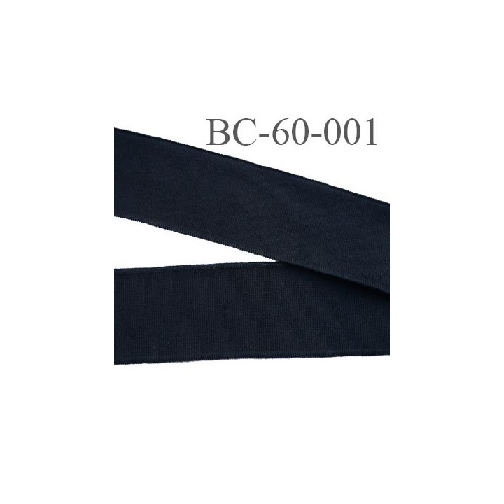 Bord-Côte 60 mm bord cote jersey synthétique largeur 60 mm longeur 1.07 mètre couleur noir  prix au mètre