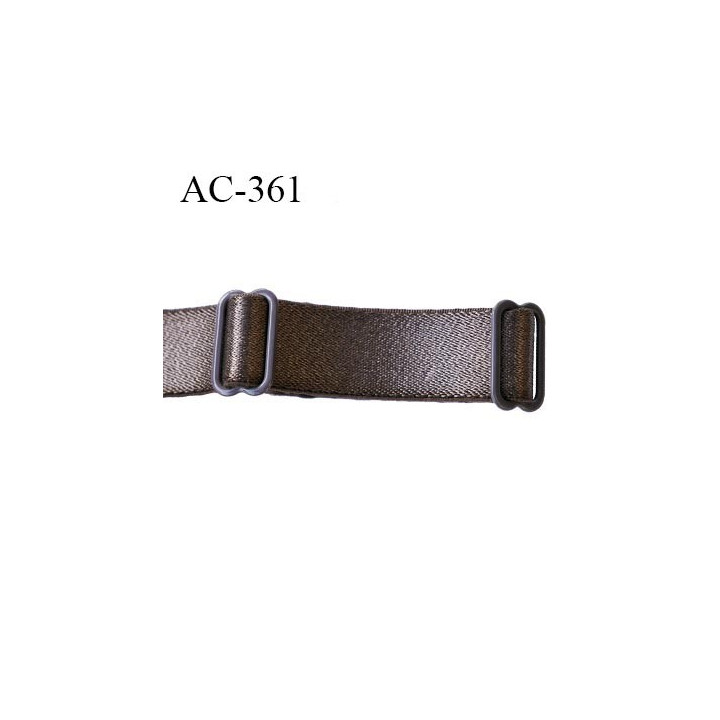 Bretelle 20 mm lingerie SG couleur bronze muscade très haut de gamme largeur 20 mm longueur 31 cm plus réglage prix à la pièce