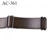 Bretelle 20 mm lingerie SG couleur bronze muscade très haut de gamme largeur 20 mm longueur 31 cm plus réglage prix à la pièce