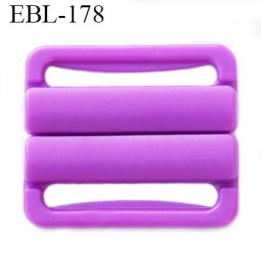 boucle clip 15 mm attache réglette pvc spécial maillot de bain couleur violet clair  largeur intérieur 15 mm  haut de gamme