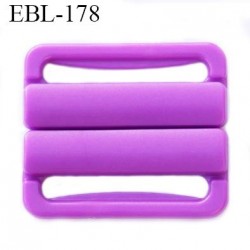 boucle clip 15 mm attache réglette pvc spécial maillot de bain couleur violet clair  largeur intérieur 15 mm  haut de gamme