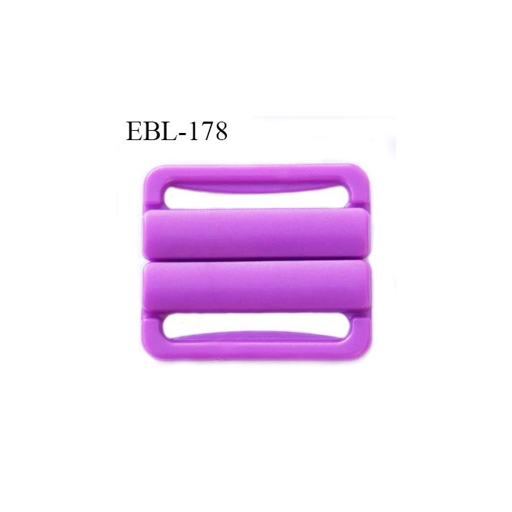 boucle clip 15 mm attache réglette pvc spécial maillot de bain couleur violet clair  largeur intérieur 15 mm  haut de gamme