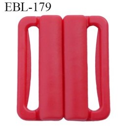boucle clip 15 mm attache réglette pvc spécial maillot de bain couleur rouge  largeur intérieur 15 mm  haut de gamme