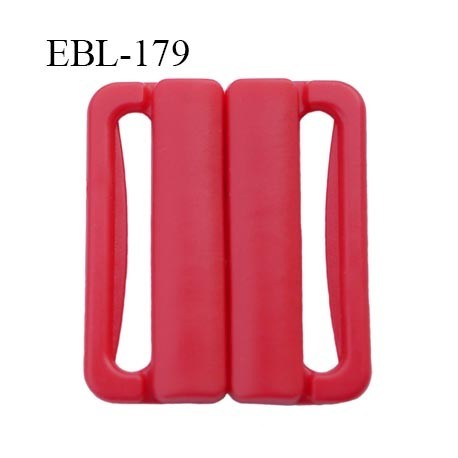 boucle clip 15 mm attache réglette pvc spécial maillot de bain couleur rouge  largeur intérieur 15 mm  haut de gamme